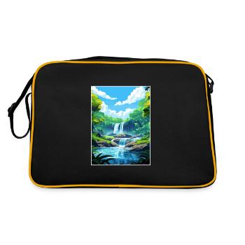 Daintree Rainforest Australia Deco Travel Poster - Retro Bag - black/gold - Back