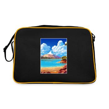 Waiotapu Thermal Wonderland Deco New Zealand - Retro Bag - black/gold - Back
