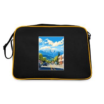 Nelson New Zealand Vintage Travel Poster Souvenir - Retro Bag - black/gold - Back