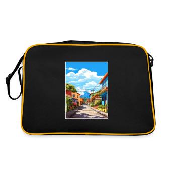 San Jose Costa Rica Vintage Travel Poster Souvenir - Retro Bag - black/gold - Back