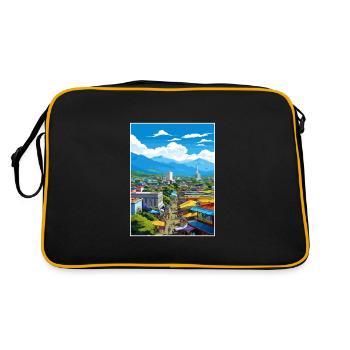 San Jose Costa Rica Vintage Travel Poster Souvenir - Retro Bag - black/gold - Back
