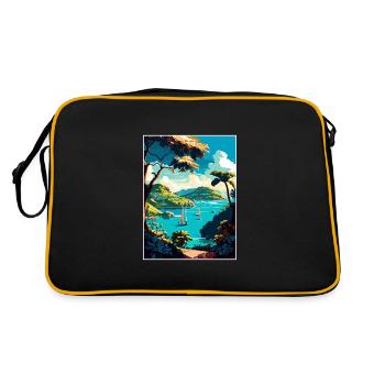 Guadeloupe Caraïbes Vintage voyage affiche WPA Art - Sac Retro - noir/or - Dos