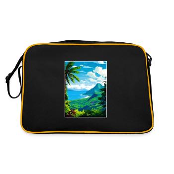 Sainte-Lucie Caraïbes Vintage voyage affiche WPA - Sac Retro - noir/or - Dos