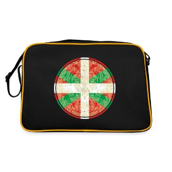 Basken Baskenland Spanien Herkunft Basco - Retro Tasche - Schwarz/Gold - Hinten
