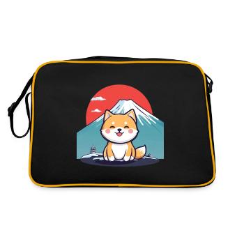 Chien japonais, Chemise d’amoureux des chiens, Sacs, Débardeur, Stikers - Sac Retro - noir/or - Dos