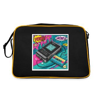 90s vibes: Walkman cult in comic look - Retro Bag - black/gold - Back