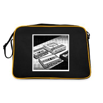 90s cult objects: Comic look for Walkman & Co. - Retro Bag - black/gold - Back