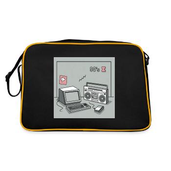 90s cult objects : Walkman, computer and Co. - Retro Bag - black/gold - Back