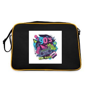 90s vibes: Walkman, cassette and co. - Retro Bag - black/gold - Back