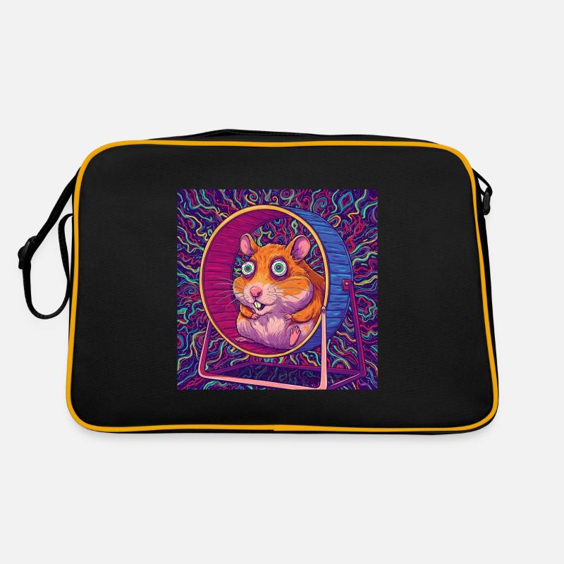 Drôle de hamster dans la roue du hamster - Comic Vibes Sac Retro