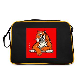 Smoking Tiger - Comic Vibes - Retro Bag - black/gold - Back