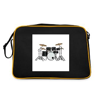 Das Schlagzeug: Rhythmus im Blut - Retro Tasche - Schwarz/Gold - Hinten