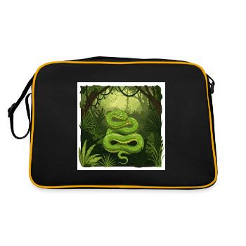 Jungle Serpent : une représentation de la nature sauvage - Sac Retro - noir/or - Dos
