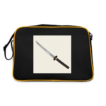 Samurai Sword: A Masterpiece of Blacksmithing - Retro Bag - black/gold - Back