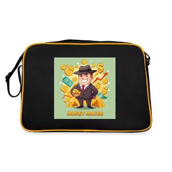 Geldmacher: Strategien für den finanziellen Erfolg - Retro Tasche - Schwarz/Gold - Hinten