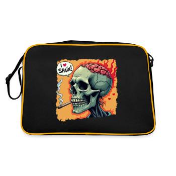 Crâne de zombie – I Love Spain Design - Sac Retro - noir/or - Dos