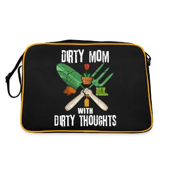 Jardin d'attribution disant pour votre jardinière maman - Sac Retro - noir/or - Dos