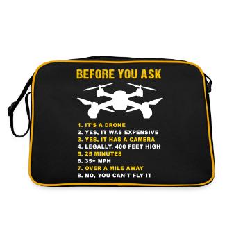 Drone FAQ Quadrocopter Drone Flying Drones - Sac Retro - noir/or - Dos