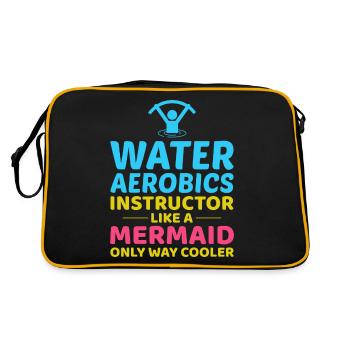 Water Aerobics Instructor Mermaid Aquatic fitness - Retro Bag - black/gold - Back
