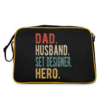Décors Papa Husband Hero - Sac Retro - noir/or - Dos