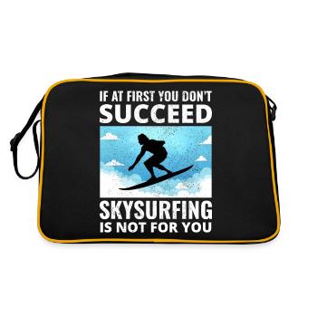 Skysurf Parachutisme Extreme Sport Skydiver Drôle - Sac Retro - noir/or - Dos
