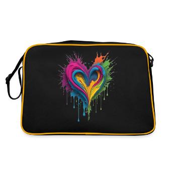 Heart of liquid paint - Retro Bag - black/gold - Back