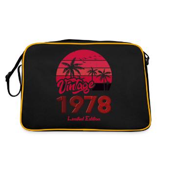 Vintage Année 1978 Edition Limitée Rouge - Sac Retro - noir/or - Dos