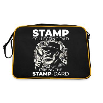 Collectionneur de timbres-poste vintage papa philatéliste - Sac Retro - noir/or - Dos
