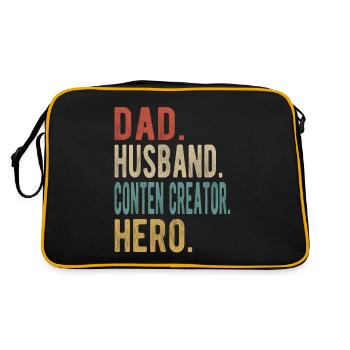 Conten Créateur Papa Mari Héros - Sac Retro - noir/or - Dos