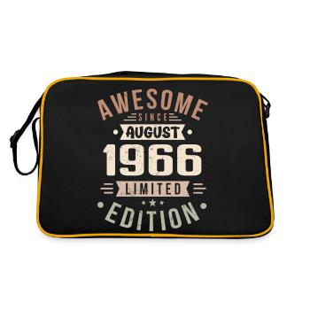 Août 1966 Anniversaire en Août 1966 Millésime 1966 - Sac Retro - noir/or - Dos