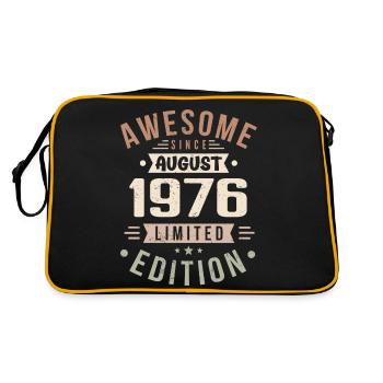 Août 1976 Anniversaire en Août 1976 Millésime 1976 - Sac Retro - noir/or - Dos