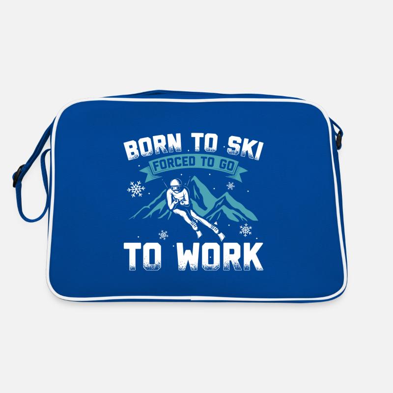 Né pour skier forcé de travailler Sac Retro
