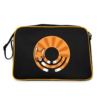 Chat orange - Sac Retro - noir/or - Dos