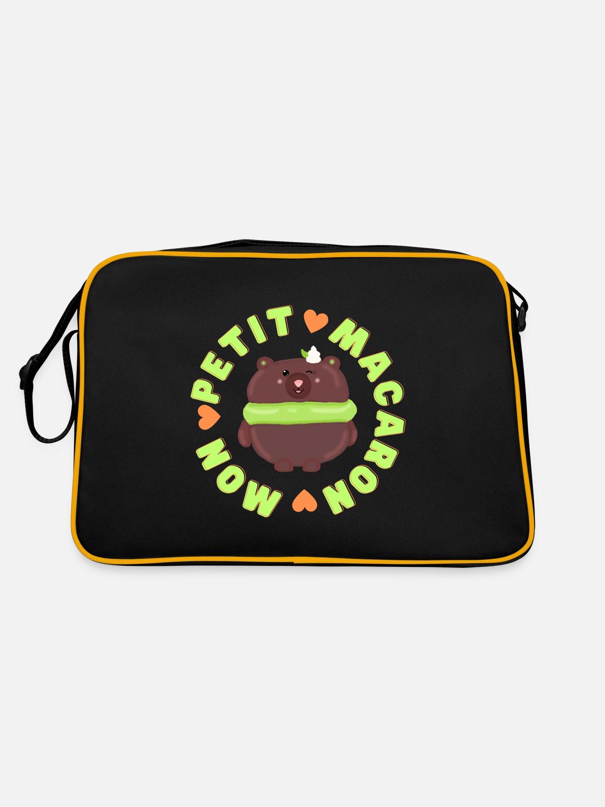 Mon Petit Macaron Ours - Sac Retro - noir/or - Dos