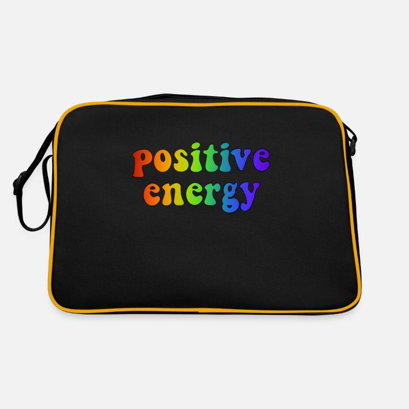 POSITIVE ENERGY - Retro Tasche - Schwarz/Gold