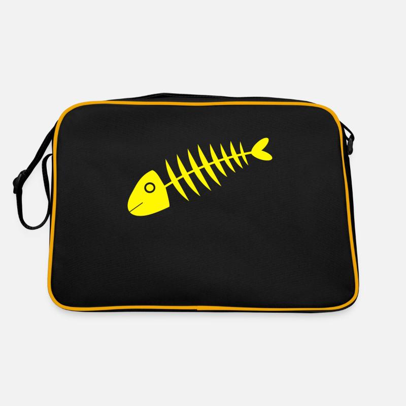 Poisson jaune Poisson comique Sac Retro