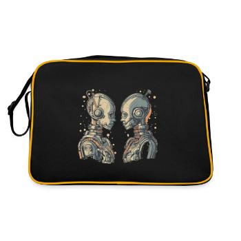 Deux cyborgs amoureux - L’amour c’est l’amour - Sac Retro - noir/or - Dos