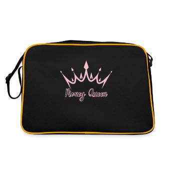 Crown with inscription Money Queen - Retro Bag - black/gold - Back