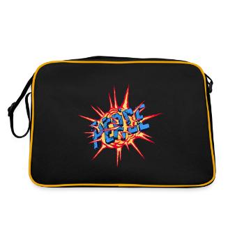 Friedensbombe - Retro Tasche - Schwarz/Gold - Hinten