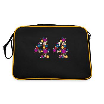 Flowers 44 - Retro Bag - black/gold - Back