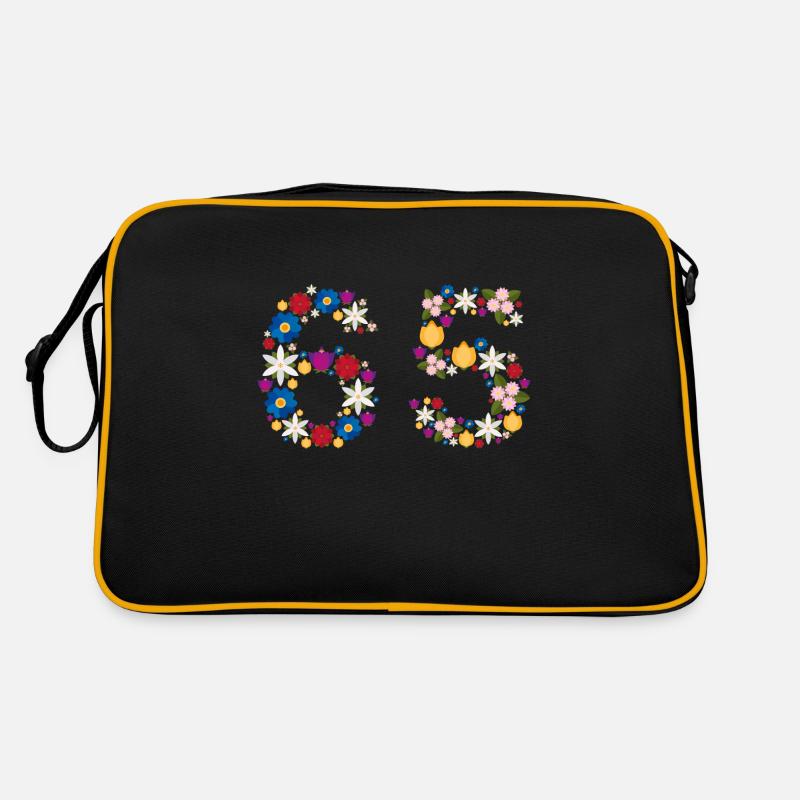 Flowers 65 - Retro Tasche - Schwarz/Gold