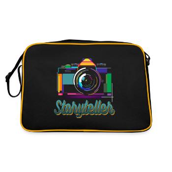 Photographe Storyteller Créateur de contenu - Sac Retro - noir/or - Dos