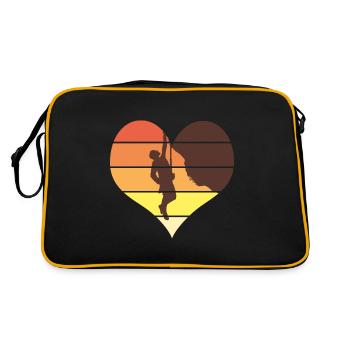 I love climbing humour escalade climb - Sac Retro - noir/or - Dos