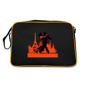 Der Tango ist ein beliebter Tanz - Retro Tasche - Schwarz/Gold - Hinten
