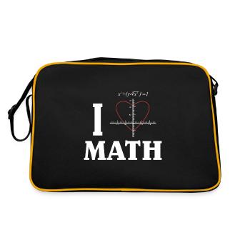 I love math mathematician gift idea algebra - Retro Bag - black/gold - Back
