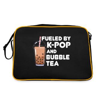 Kpop Bubbletea K-Pop Korea South Korea Seoul Gift - Retro Bag - black/gold - Back