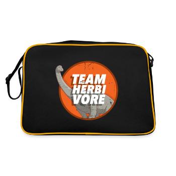 Vegan Veganer - Retro Tasche - Schwarz/Gold - Hinten