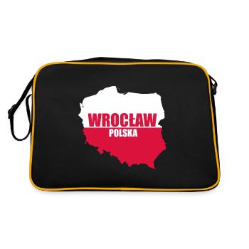 Polska WROCŁAW Breslau Pologne Cadeau - Sac Retro - noir/or - Dos