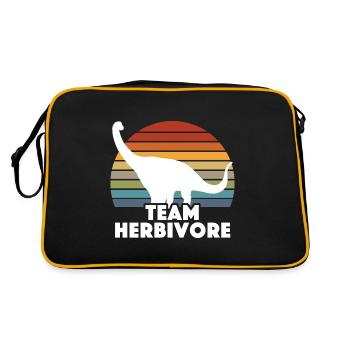 Vegan Veganer - Retro Tasche - Schwarz/Gold - Hinten