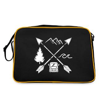 Voyage Vacances Backpack vacancier - Sac Retro - noir/or - Dos